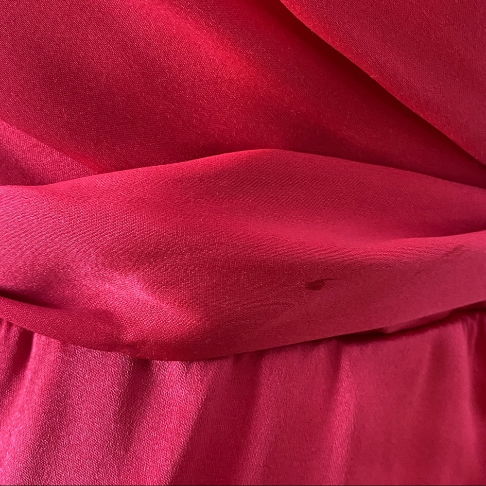 NEW ALICE + OLIVIA PINK SILK WRAP MAXI DRESS - Picture 8 of 12
